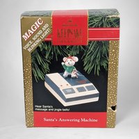 Vintage 1992 Santa's Answering Machine Ornament - A Nostalgic Holiday Keepsake!