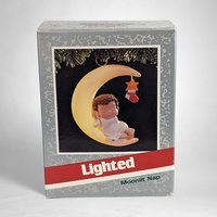 1998 Hallmark Moonlit Nap Lighted Ornament - A Tranquil Holiday Glow