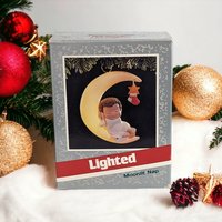 1998 Hallmark Moonlit Nap Lighted Ornament - A Tranquil Holiday Glow