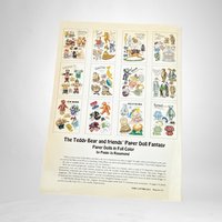 1984 The Teddy Bear and Friends Paper Doll Fantasy Book by Peggy Jo Rosamond 