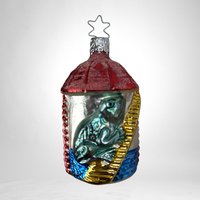 Vintage Whimsy: Blown Glass Frog Ornament for Timeless Holiday Delight