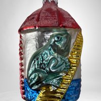 Vintage Whimsy: Blown Glass Frog Ornament for Timeless Holiday Delight