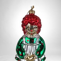 Charming Vintage Raggedy Ann and Andy Glass Ornament Duo: A Nostalgic Holiday Delight