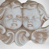 Vintage Ceramic Cherub Small Wall Hanging
