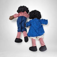 Vintage 20" Raggedy Ann and Andy Cloth Doll Pair