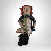 Vintage 23" Extra Raggedy Country Folk Art Raggedy Ann Doll