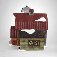 Vintage Glow: 1998 O'Well Village Light-Up Barn - Charming Collectible Holiday Decor