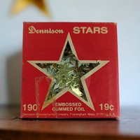 Classic Charm: Vintage Dennison Embossed Gummed Foil Stars