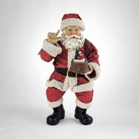 Collectible 2001 Clothique Possible Dreams 10" Santa Holding Snowglobe Figure – Snowglobe Glass Missing