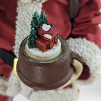 Collectible 2001 Clothique Possible Dreams 10" Santa Holding Snowglobe Figure – Snowglobe Glass Missing