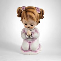 Vintage Lefton 6626 Girl Praying Nightlight