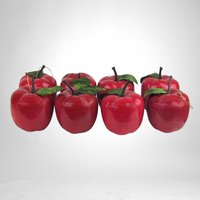 Set of 8 Vintage Apple Ornaments - Timeless Elegance for Classic Holiday Decor