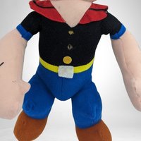 Vintage Popeye Plush Doll - Nostalgic Collectible, Missing 2 Felt Buttons