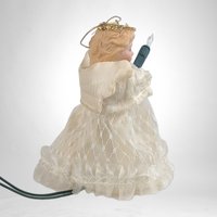 Vintage Small 5" Angel Tree Topper: Timeless Elegance with Soft Illumination