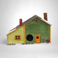 1985 Dept. 56 "Nathaniel Bingham Fabrics and Post Office" - Classic New England Village Collectible