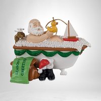 1992 Santa Squeaky Clean Ornament: Vintage Holiday Collectible