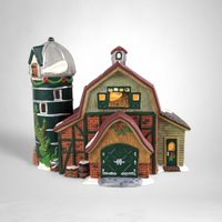 Vintage Glow: 1998 O'Well Village Light-Up Barn - Charming Collectible Holiday Decor