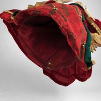 Heirloom Elegance: Vintage Angel Tree Topper in Red Dress