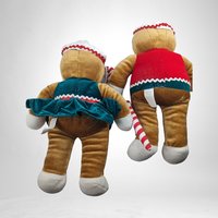 Vintage 1990 Target Gingerbread Plush Toy Pair - Sweet Holiday Collectibles!