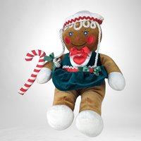 Vintage 1990 Target Gingerbread Plush Toy Pair - Sweet Holiday Collectibles!