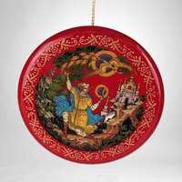 Tianex Russian Legends Firebird Porcelain Ornament: Exquisite Holiday Elegance