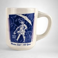 Vintage Morton Salt 1921 Advertisement Mug