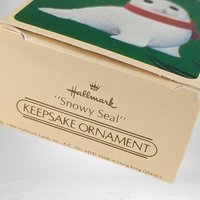 Vintage Charm: 1984 Hallmark Snowy Seal Christmas Ornament - Nostalgic Holiday Collectible