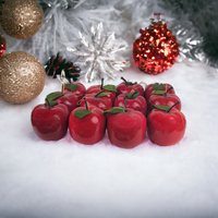 Set of 10 Vintage Apple Ornaments - Timeless Elegance for Festive Delight