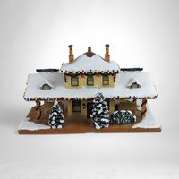 2003 Hawthorne Village Philadelphia Eagles Station Village Building - Eagles Pride for Your Holiday Display! (Chip on a Tree)