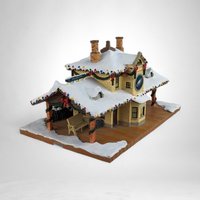 2003 Hawthorne Village Philadelphia Eagles Station Village Building - Eagles Pride for Your Holiday Display! (Chip on a Tree)