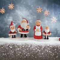 Dept. 56 Santa Claus is Coming to Town 2-Piece Figurine Set - Festive Mr. and Mrs. Claus with Elves