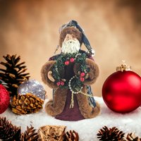 Vintage Charm: 6-inch Santa Ornament/Small Tree Topper