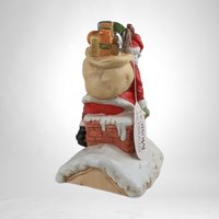 Vintage Silvestri Rooftop Santa Claus is Coming to Town Music Box