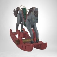 Vintage Wooden Rocking Horse Ornament