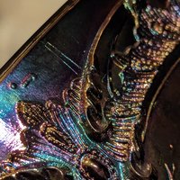 DO NOT BUY*** Reserved for Paiges - Fenton Amethyst Carnival Glass Wild Strawberry Candy Dish with Lid