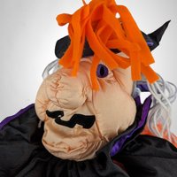 Vintage 1993 International Silver Plush Witch Decoration - Whimsical Halloween Charm