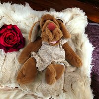 Vintage 1981 Ganzbros Wrinkles Puppet Plush Dog - Adorable Nostalgia for Collectors and Kids