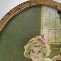 Bessie Pease Gutmann Good Morning 7 x 5" Framed Print – Timeless Childhood Artistry in Every Detail