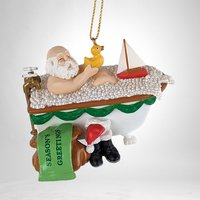 1992 Santa Squeaky Clean Ornament: Vintage Holiday Collectible