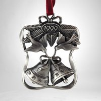 Avon 1999 Pewter Season of Peace Christmas Bells Ornament - Timeless Elegance for Your Holiday Décor!