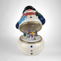 Mr. Christmas Snowman Animated Music Box - A Whimsical Wonderland of Melodies and Motion!