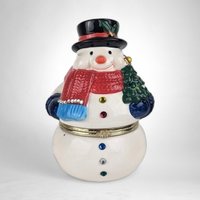 Mr. Christmas Snowman Animated Music Box - A Whimsical Wonderland of Melodies and Motion!