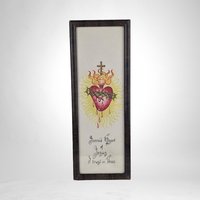 Vintage Sacred Heart of Jesus Wall Hanging