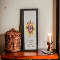 Vintage Sacred Heart of Jesus Wall Hanging