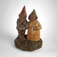 1983 Tom Clark Martha and Jay 8" Sculpture - Signed Vintage Collectible Gnome Couple
