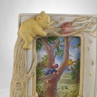 Timeless Trio: Vintage Charpente Winnie the Pooh, Piglet, and Tigger Picture Frame - Whimsical Disney Memories