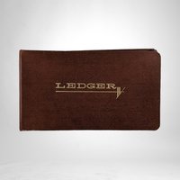 Vintage Bourum and Peese Ledger with Paper