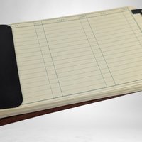 Vintage Bourum and Peese Ledger with Paper