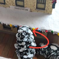 2003 Hawthorne Village Philadelphia Eagles Station Village Building - Eagles Pride for Your Holiday Display! (Chip on a Tree)