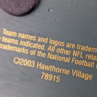 2003 Hawthorne Village Philadelphia Eagles Station Village Building - Eagles Pride for Your Holiday Display! (Chip on a Tree)